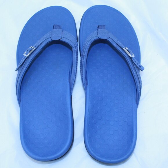 VIONIC Size 10 Blue Gray PATTY Comfort Arch Support Flip Flop Thong Sandals - Picture 10 of 11